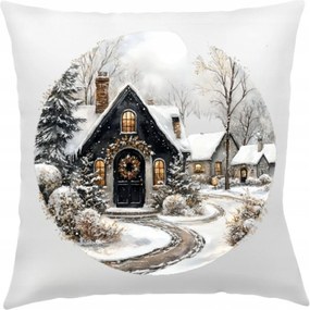 Karácsonyi Párnahuzat 40x40 cm Dekoratív Nappaliba Karácsony