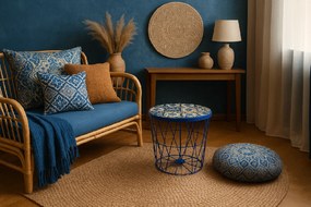 Kisasztal BOHO Ø 38 cm, kék