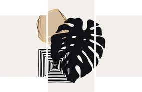 Kép - Absztrakció trópusi levelekkel N⁰2 (90x60 cm)