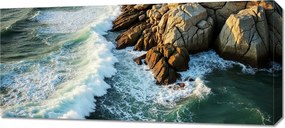 Vászonkép 90x40cm Vászonkép Hálószoba Nappaliba Panoráma Sziklák