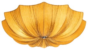 Design mennyezeti lámpa arany selyemmel 52 cm 3-lámpás - Plu