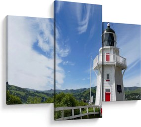 Az Akaroa világítótorony képe, Új-Zéland (90x60 cm)