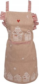 Gyerek konyhai kötény mézeskalács házikó motívummal Gingerbread Bliss