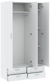 BASIC Gardróbszekrény Fehér Színben 110 cm