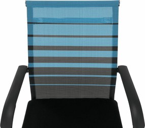 Tárgyalószék, kék/fekete, szövet, ESIN