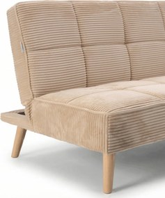 Háromszemélyes kihúzható kanapé, bézs, kordbársony szövet, ASB-C3030 CRM6