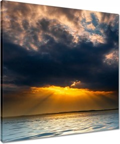 Vászonkép 50x50 Tenger Napfelhők