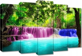 Vászonkép 70x50 Színes vízesés