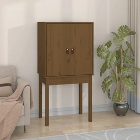 mézbarna tömör fenyőfa magasszekrény 60 x 40 x 120 cm