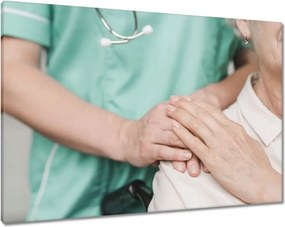 Vászonkép 100x70 Ápolónő kéz váll