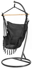 Puerto függőszék állvánnyal fekete-fekete