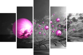 Rózsaszín gömbök képe (150x105 cm)