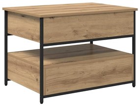 Dohányzóasztal fiókkal kézműves tölgy 70x50x50cm Faanyag