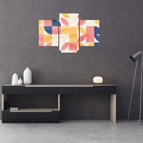 Kép - Absztrakció retro mintákkal (90x60 cm)