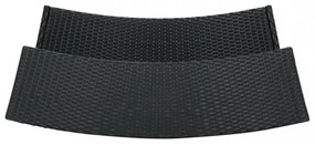 fekete polyrattan kerti bárasztal 120 x 55 x 110 cm