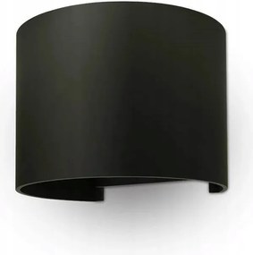 Kerti fali lámpa állítható fekete kerek IP65 V-tac