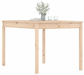 tömör fenyőfa kerti asztal 121 x 82,5 x 76 cm