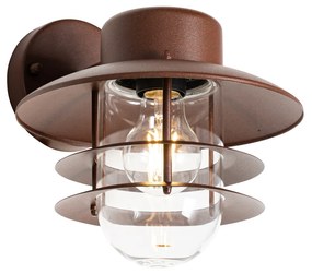 Ipari fali lámpa rozsdabarna IP44 - Shell