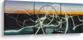 Kép - kilátás az égre a tetőről (órával) (90x30 cm)