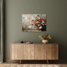 Üveg kép - Virágváza (70x50 cm)