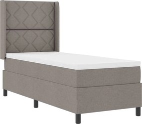 vidaXL LED Box Spring Ágy matracmal Tópszínű 80 x 200 cm szövet