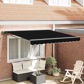 Behúzható napellenző Fekete 300x250 cm szövet