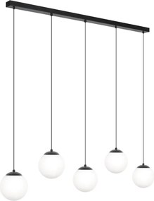 KAJA K-4747 CAMINA Fekete Színű Függeszték 5xE27 15W IP20