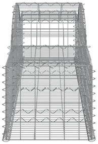8 db íves horganyzott vas gabion kosár 300x50x40/60 cm