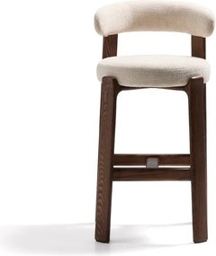 Bézs-sötét natúr színű kőrisfa bárszék (ülésmagasság 75 cm) Granite – Kave Home