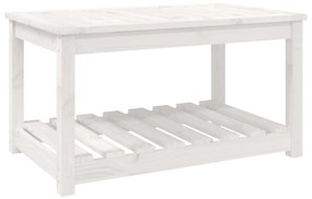 fehér tömör fenyőfa kerti asztal 82,5x50,5x45 cm