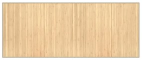 négyszögletű világos természetes bambusz szőnyeg 80 x 200 cm