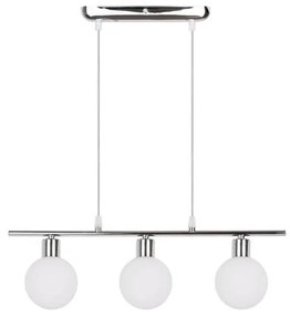 Ezüstszínű függőlámpa üveg búrával 10x52 cm Oden – Candellux Lighting