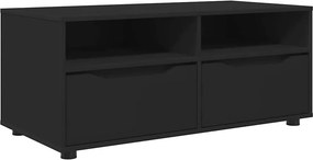 vidaXL TV szekrény fiókkal Fekete 100 x 48 x 43 cm Faanyag