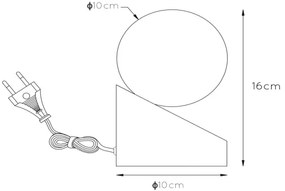 Lucide 45561/01/72 - Asztali lámpa LEN 1xG9/33W/230V