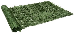 sötétzöld leveles belátás elleni erkélyparaván 300 x 150 cm
