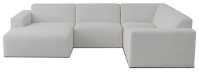 Fehér buklé sarokkanapé (U alakú) Roxy – Scandic