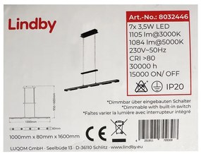 Lindby Lindby - LED Dimmelhető csillár zsinóron NAIARA 7xLED/4W/230V LW0647