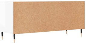 magasfényű fehér szerelt fa TV-szekrény 100 x 34,5 x 44,5 cm