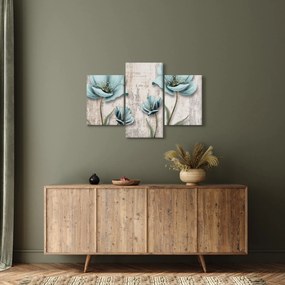 Kép - Virágok a textúrán (90x60 cm)