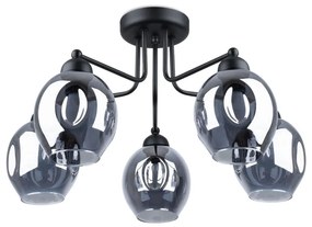 Sollux SL.1145 - Csillár rúdon FILLAN 5xE27/60W/230V fekete