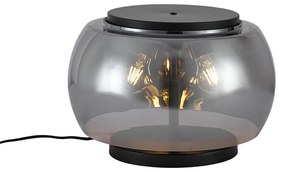 Design asztali lámpa fekete füstüveggel 2-lámpás - Bino