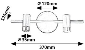 Rabalux 75041 - LED Fali spotlámpa KADIR 2xLED/3W/230V 4000K