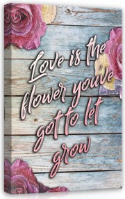 Vászonkép 50x70 Szerelem virág növekedés madarak finomság romantika inspiráció pozitív