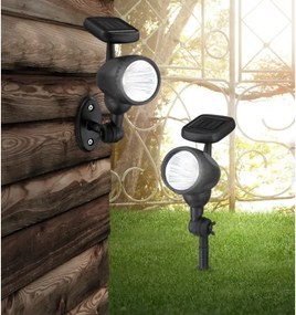 Globo 33026 Solar leszúrható lámpa, műanyag fekete színű, IP44, akkumulátorral: AAA 600mAh 1,2V, SzxM:85x170mm, tartozék: 3xLED 0,06W 3V