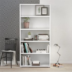 Fehér moduláris könyvespolc 89x189 cm Prima – Tvilum