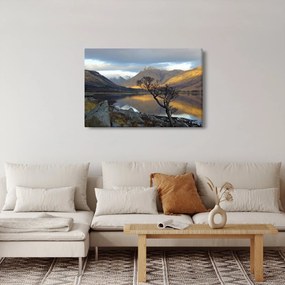 Kép - Hegyek a tónál (90x60 cm)