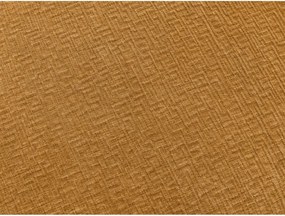 Mustársárga zsenília kinyitható kanapé mindennapos alvásra 220 cm Hugo – Bobochic Paris