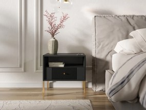 Éjjeliszekrény Fekete Színben. ISEO IS06