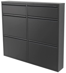 Fekete fém billenő ajtós cipőtartó 98x86x15 cm Billy – Spinder Design