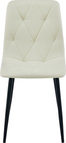 Krém étkezőszék LIBRA fekete lábakkal